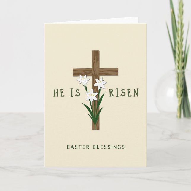 Lily Cross Easter Card (Front)