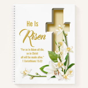 Lily Cross Personalised Scripture Verse Notebook