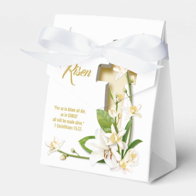 Lily Cross Spring Easter Favour Box (Front Side)