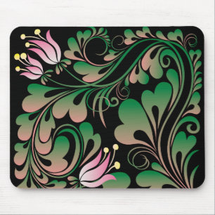 lily decorative design mouse mat