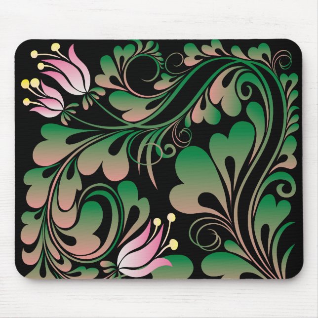 lily decorative design mouse mat (Front)