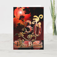 Lily Dream flower Happy 30 Birthday faux twirl