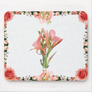 Lily Flower Botanical Art Mouse Mat