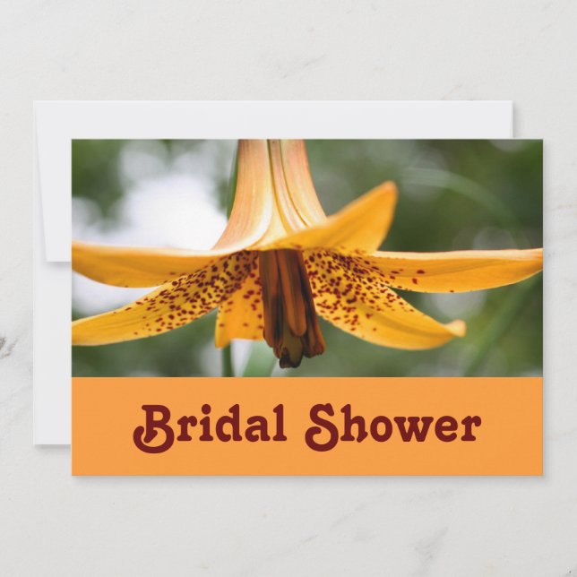 Lily Flower Bridal Wedding Shower  Invitation (Front)