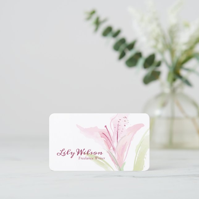 Lily Flower Business Card (Standing Front)