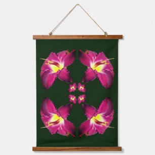Lily Flower Close Up Floral Abstract Hanging Tapestry