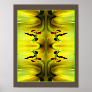 Lily Flower Fantasy Abstract  Poster