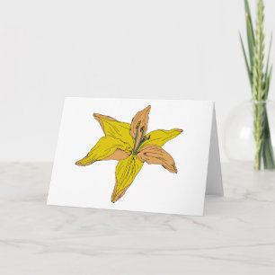 Lily Flower Garden Painting  Card