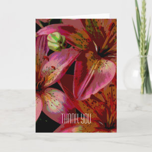 Lily Flower Thank You Card
