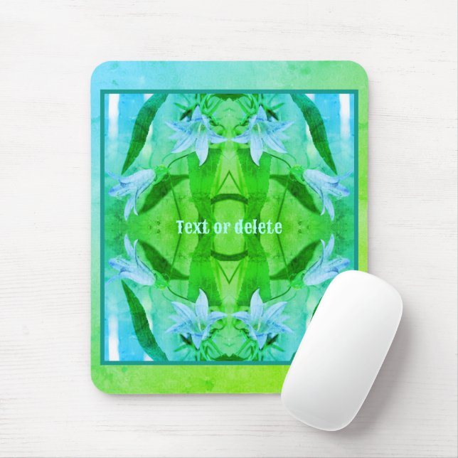 Lily Flowers Abstract Colours Personalised Mouse Mat (With Mouse)