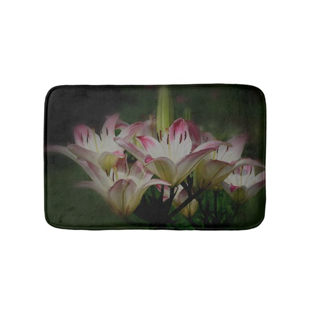 Lily Flowers Bath Mat (Front)