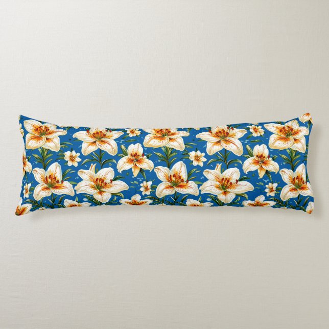 Lily flowers body cushion (Front)