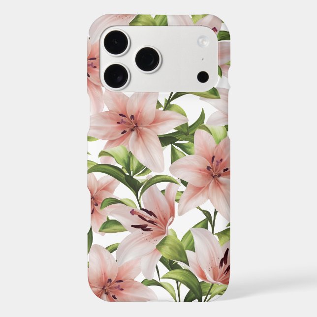Lily flowers. Floral pattern (Back)