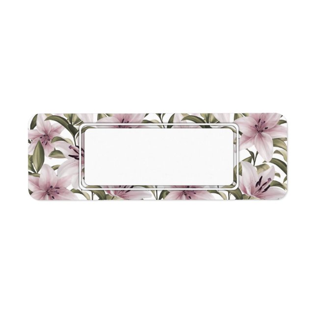 Lily flowers. Floral pattern  (Front)