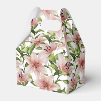 Lily flowers. Floral pattern Favour Box