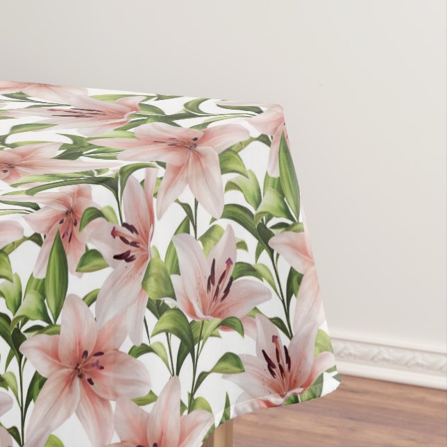 Lily flowers. Floral pattern Tablecloth (In Situ)