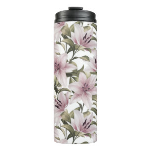 Lily flowers. Floral pattern Thermal Tumbler