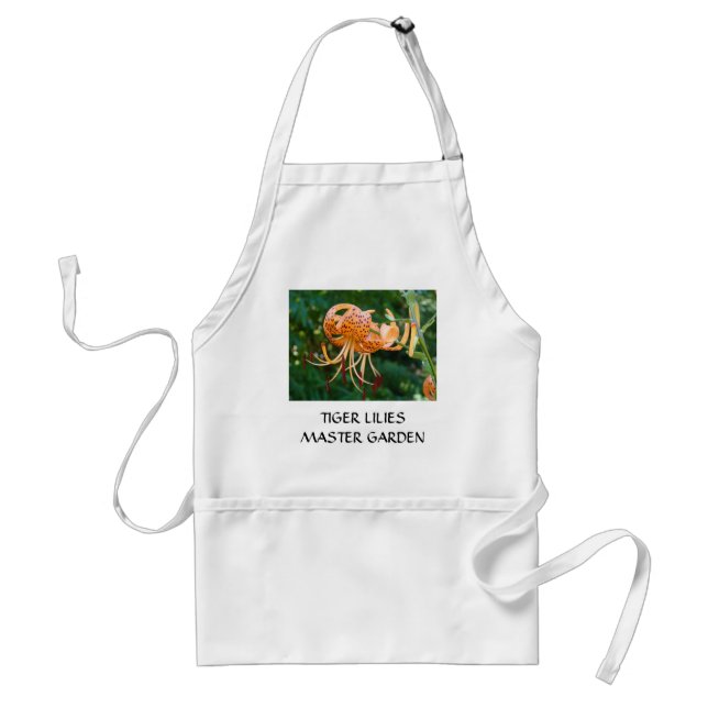 LILY FLOWERS LILIES APRONS COOKING KITCHEN (Front)