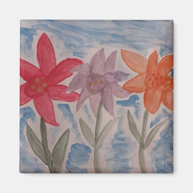 Lily Flowers Magnet (Front)