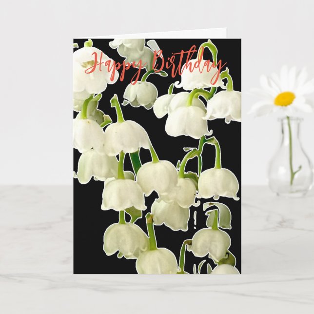 LILY FLOWERS PHOTO BIRTHDAY CARD (Small Plant)