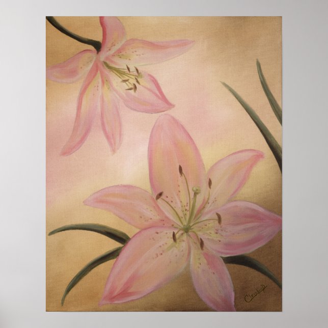 Lily Flowers Poster (Front)