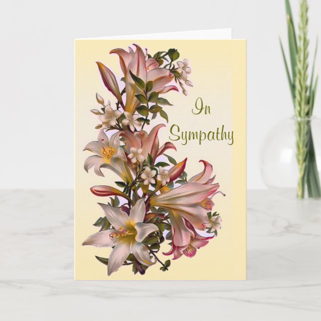 Lily Flowers Sympathy Card (Front)
