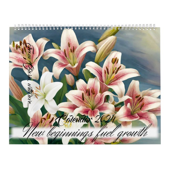 Lily Flowers Tiger Lily Calla Pink Lilies Calendar (Cover)