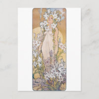 Lily (Four Flowers), Alphonse Mucha