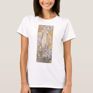 Lily (Four Flowers), Alphonse Mucha T-Shirt