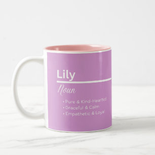 Lily Girl Name Definition Mug Personalized Gift