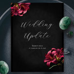 Lily Gothic Wedding Postponement Cancellation Postcard<br><div class="desc">Planning a gothic wedding? These dark and moody wedding update change of plans cards are a perfect find for your non traditional event! Individually customisable wedding cancellation or wedding postponement cards with vibrant lily flowers, calligraphy scripts and a compelling gothic aesthetic will help you keep your guests informed in style....</div>
