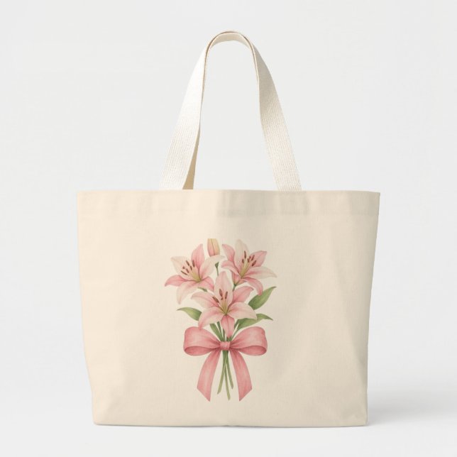 Lily Grace Bloom Large Tote Bag (Front)