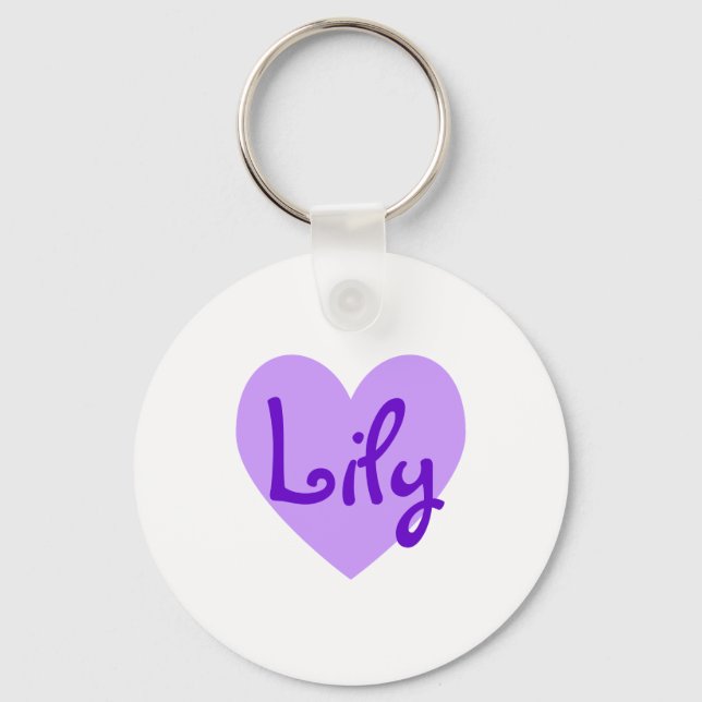 Lily in Purple Key Ring (Front)