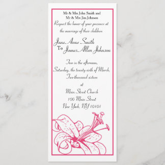 Lily & Lantern Wedding Collection, Invitation 4x9