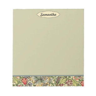 Lily Morris Vintage Floral Personalised Monogram Notepad