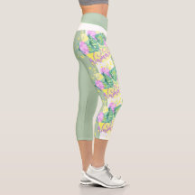 Lily / Namaste Yoga (Green) Capri Leggings