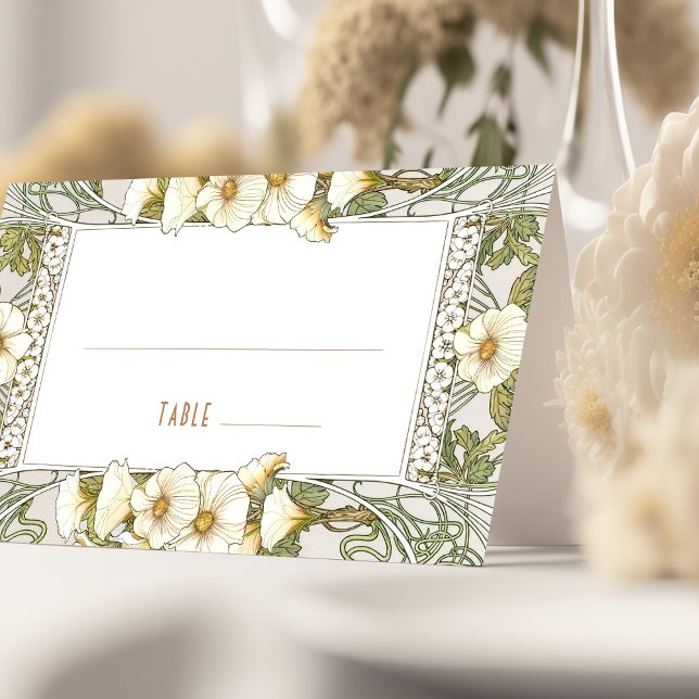 Lily Name Cards Wedding Table Vintage Art Nouveau (Creator Uploaded)
