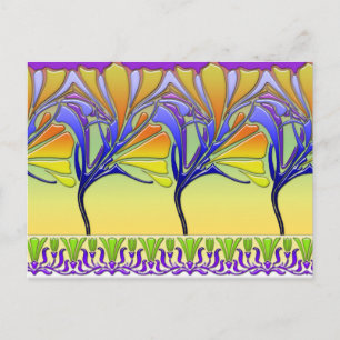 LILY NOUVEAU: BRIGHT SPRING GLASS POSTCARD