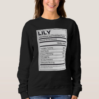 Lily Nutrition Information Problem Solving Hard Wo Sweatshirt
