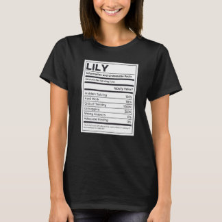 Lily Nutrition Information Problem Solving Hard Wo T-Shirt