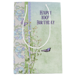 Lily of the Valley 100th Birthday  Medium Gift Bag