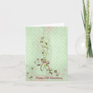 Lily of the Valley 25th Anniversary Card