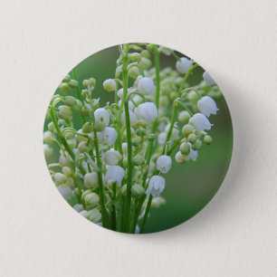 Lily of the valley 6 cm round badge