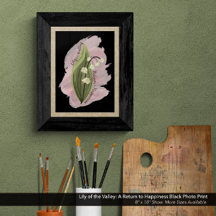 Lily of the Valley: A Return to Happiness Black Photo Print