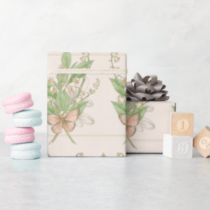 Lily of the Valley and Butterfly Wrapping Paper