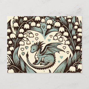 Lily of the Valley Baby Dragon Cute Dragons        Postcard