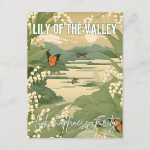 Lily of the Valley Birth Month Flower Japanese Postcard