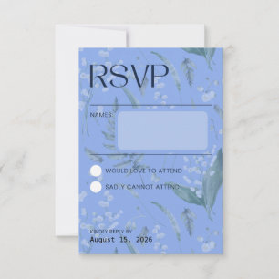 Lily of the Valley - Blue Collation RSVP Card