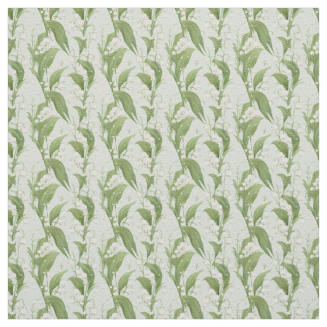 Lily of the Valley Botanical Elegance Fabric (Swatch)