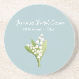 Lily Of The Valley Bouquet Bridal Shower Coaster
